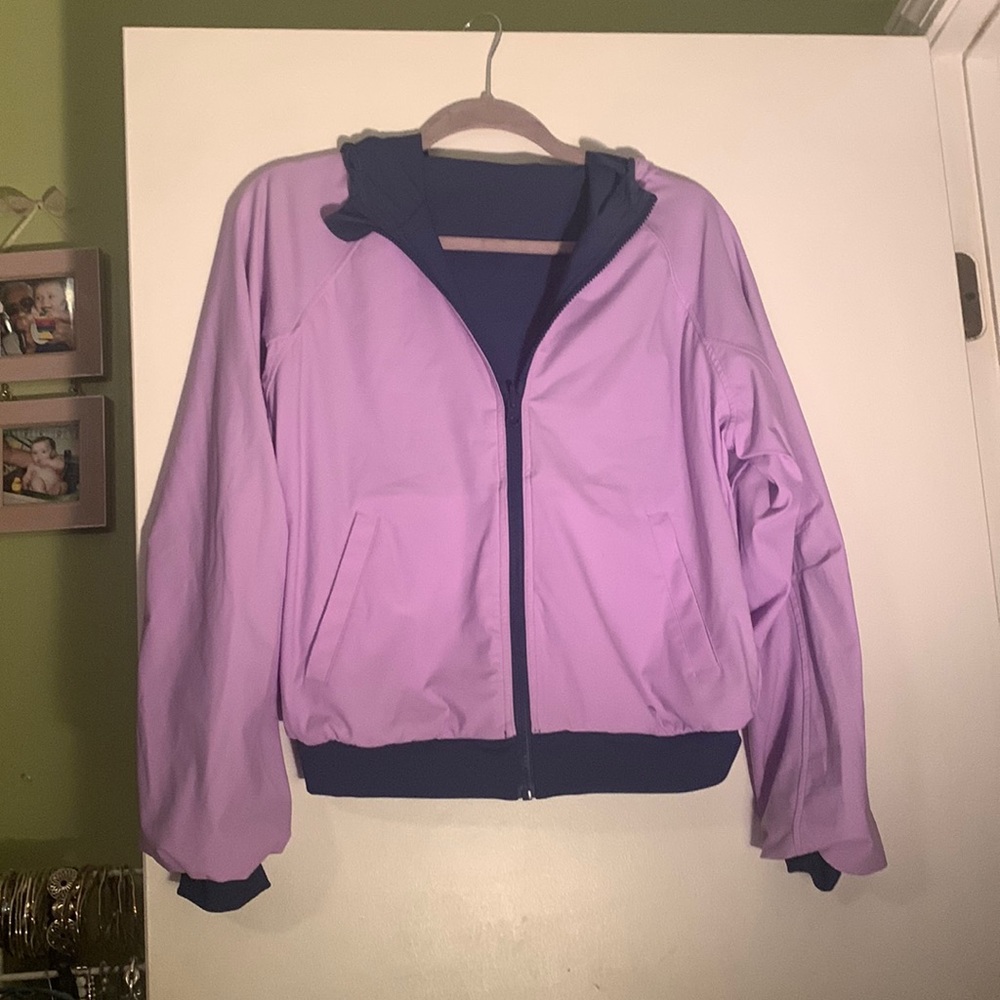 Fabletics Purple/Blue reversible Jacket.  Size Medium.
